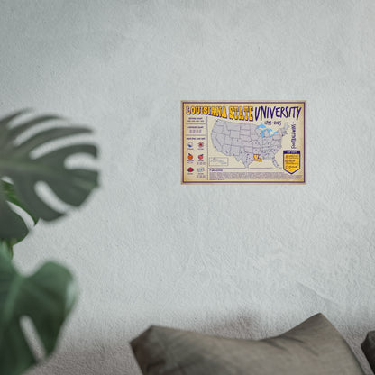 Louisiana State University (LSU) Football Wins Wall Art Print Poster