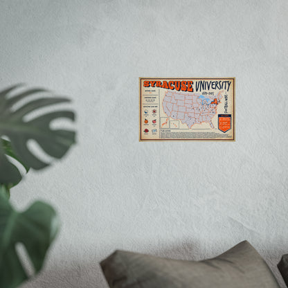 Syracuse University Football Wall Art Print Poster