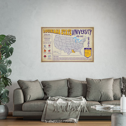 Louisiana State University (LSU) Football Wins Wall Art Print Poster