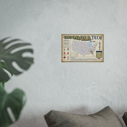 Georgia Tech Football Wall Art Print Poster