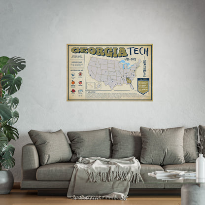 Georgia Tech Football Wins Wall Art Print Poster