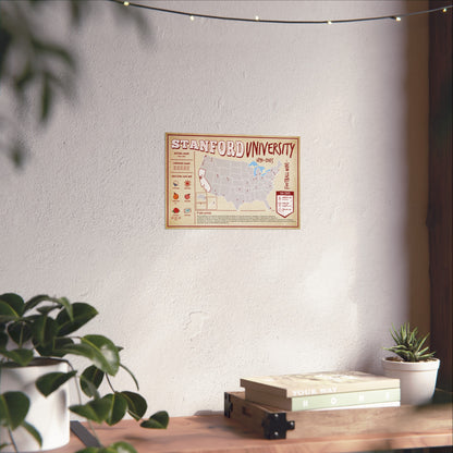 Stanford University Football Wins Wall Art Print Poster